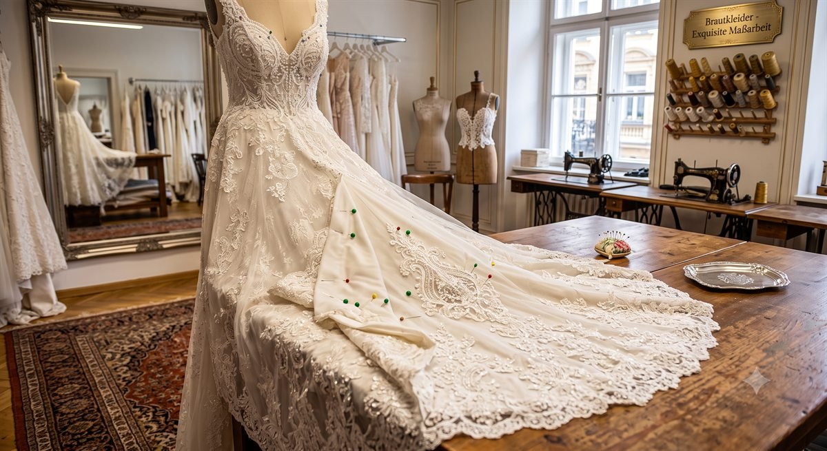 Elegantes Brautkleid, angepasst im Nähparadies Kiel